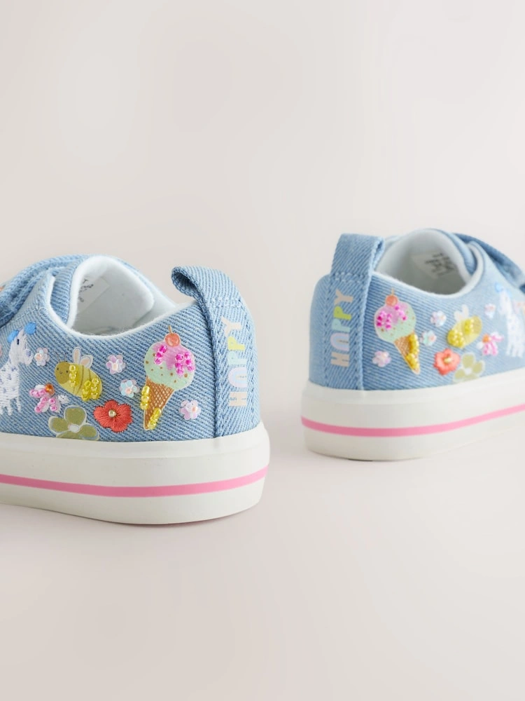 Blue Denim Chunky Touch-Fastening Trainers image 3