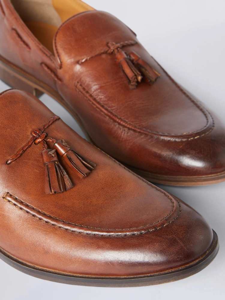 Classic Leather Tassel Loafers – Smart Slip-On Dress Shoes image 5