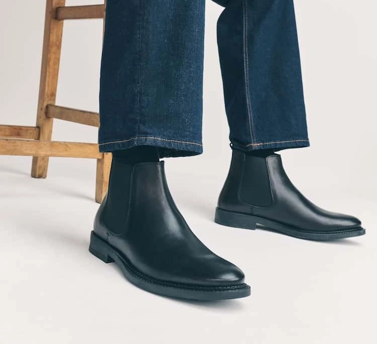 Classic Black Leather Chelsea Boots