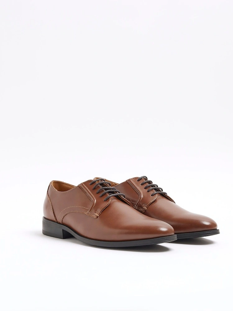 Leather Brogue Shoes – Formal Lace-Up Dress Shoes image 6