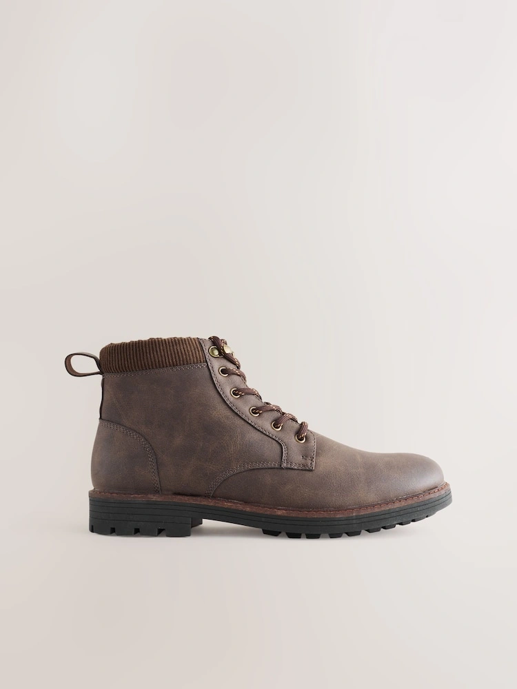Borg Lined Cord Trim Boots image 6