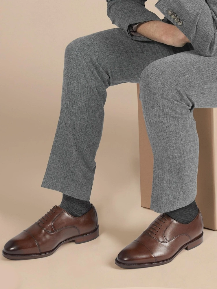 Leather Oxford Lace-Up Shoes – Smart Formal Dress Shoes image 3