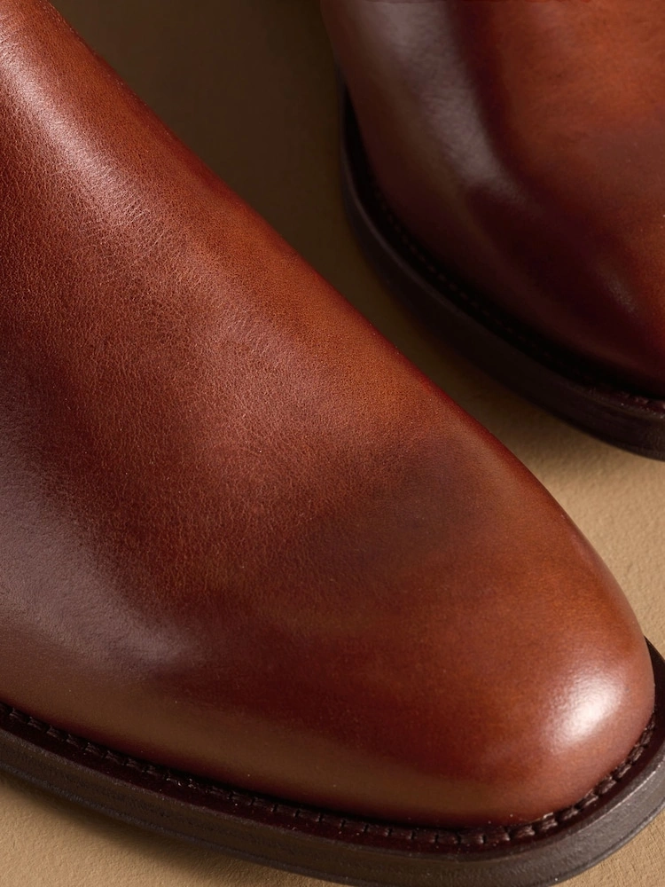 Dark Tan Suede Chelsea Boots image 3