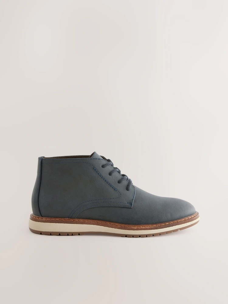 Navy Blue Sports-Inspired Desert Boots image 2
