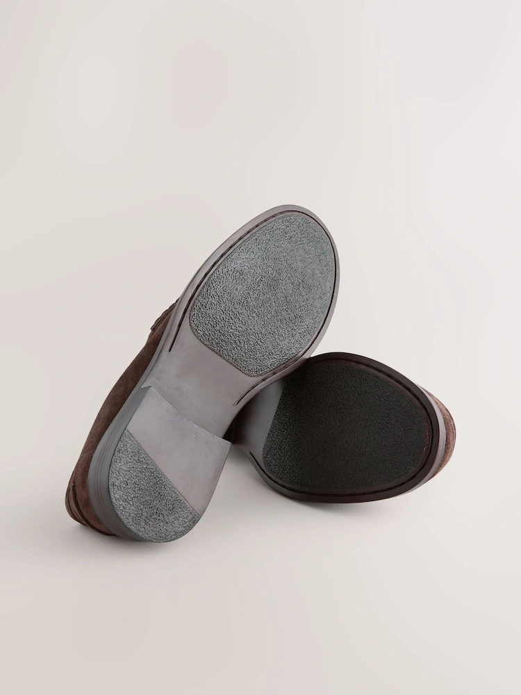 Brown Suede Classic Tassel Loafers image 5