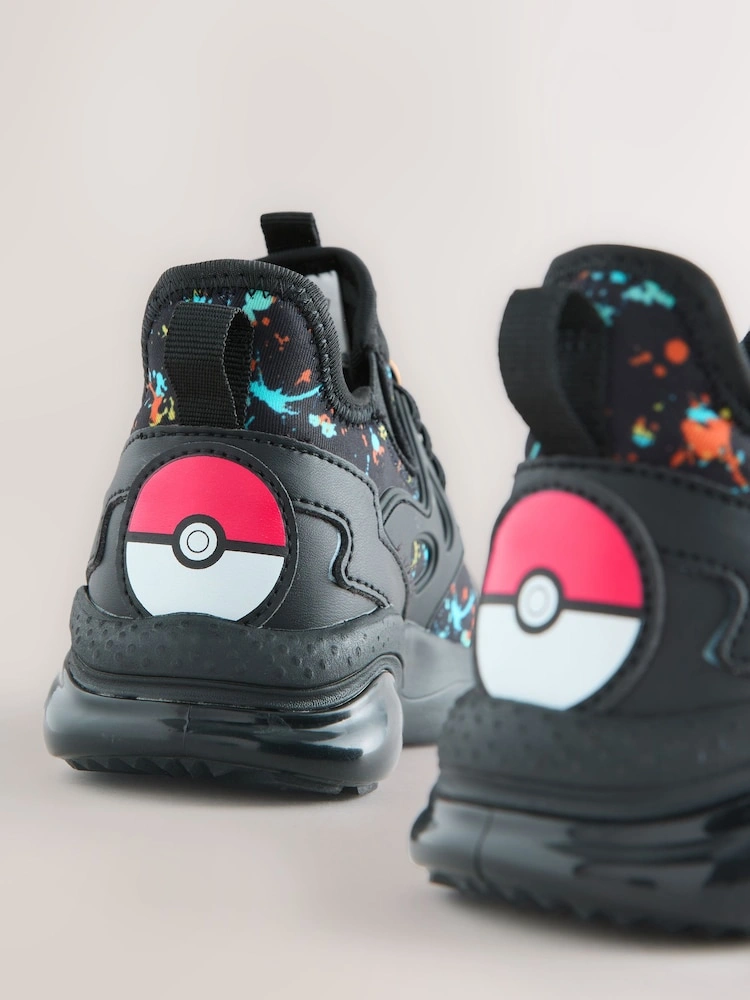 Black Pokémon Elastic Lace Trainers image 3
