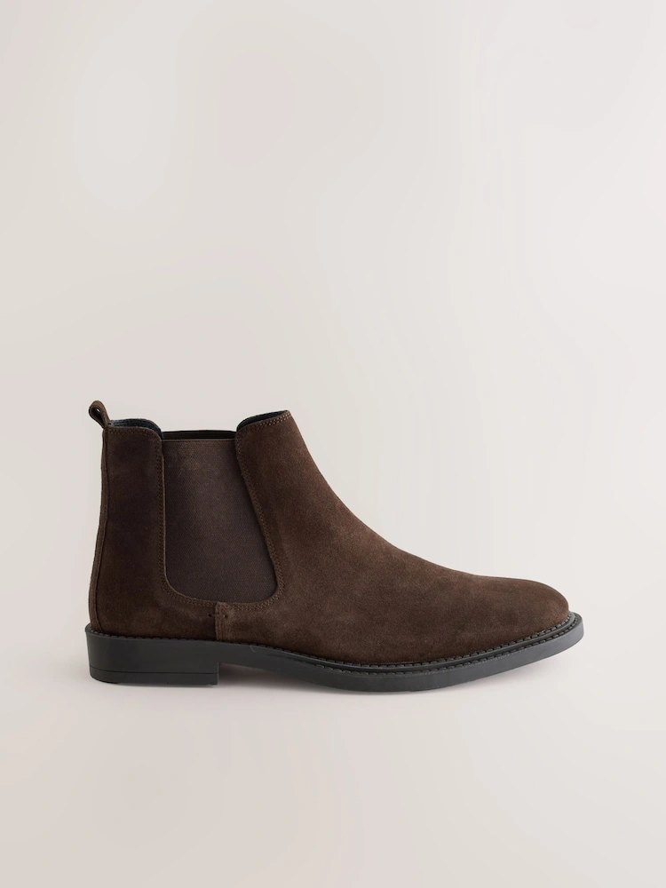 Brown Suede Chelsea Boots image 2