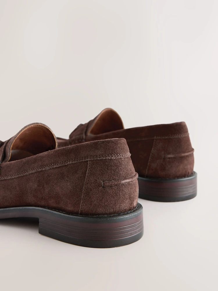 Brown Suede Classic Tassel Loafers image 4