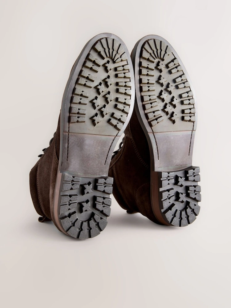 Brown Leather Lace-Up Boots image 4