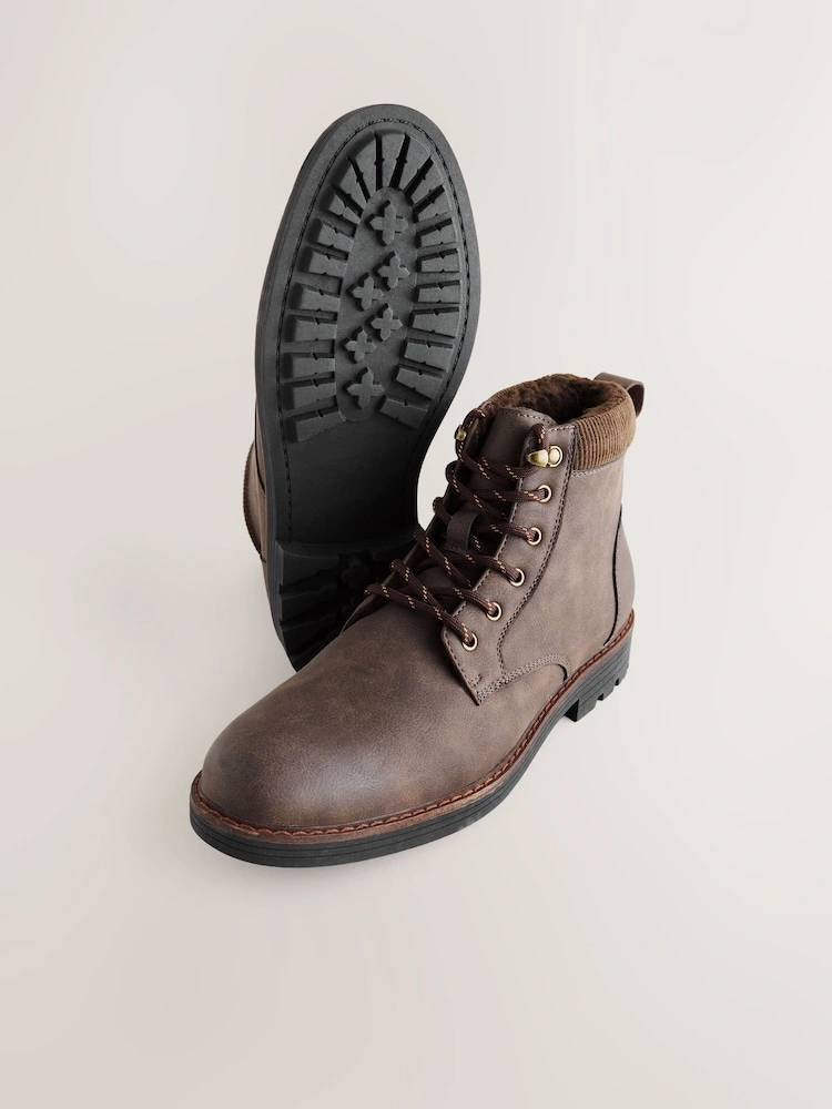 Borg Lined Cord Trim Boots image 8