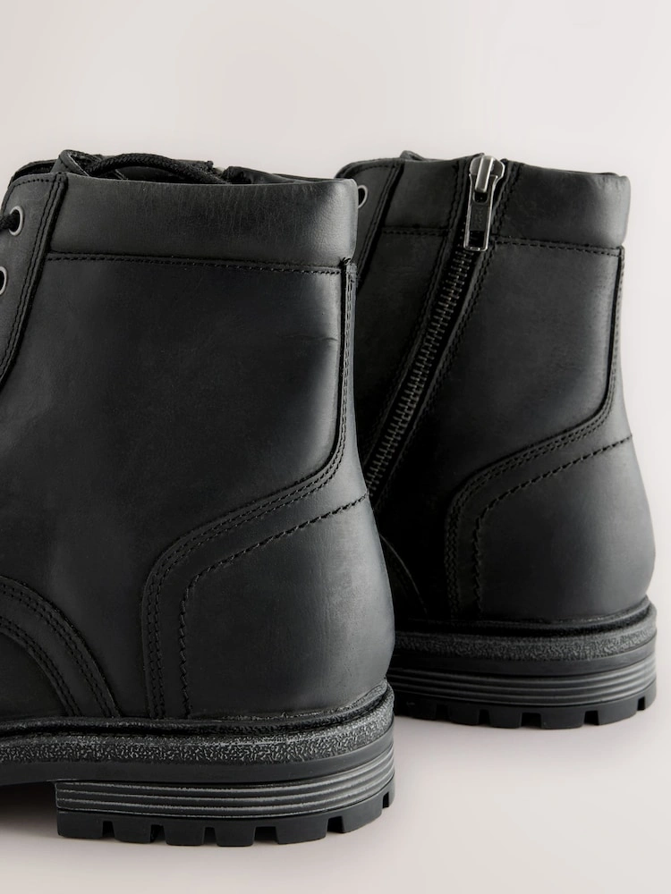 Leather Toe Cap Lace-Up Boots image 8