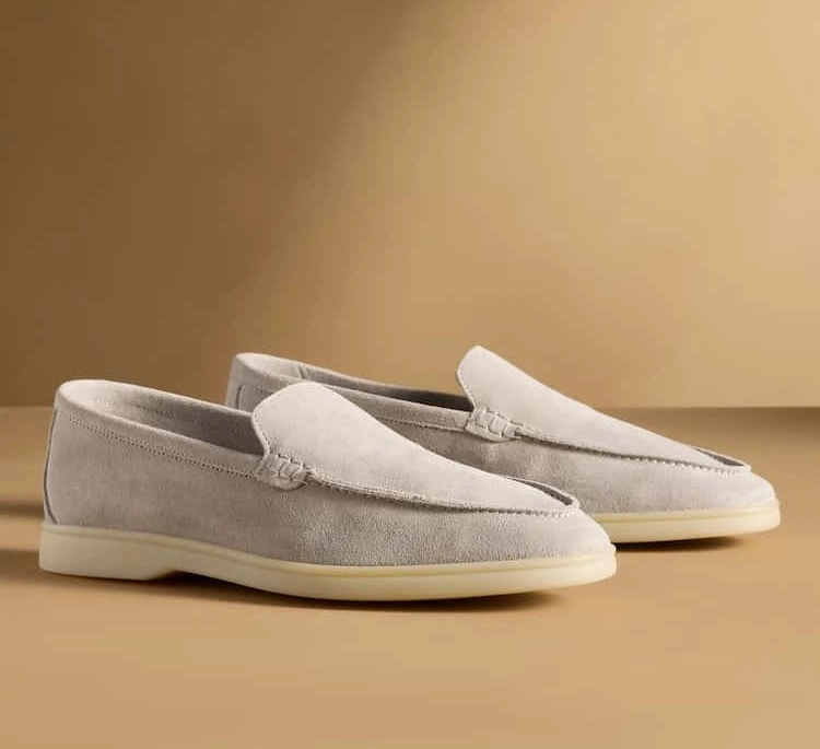 Taupe Suede Soft Slip-On Loafers
