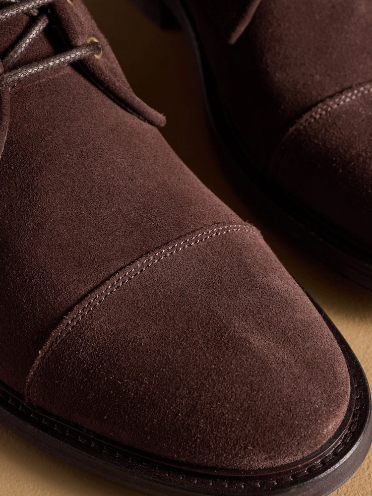 Brown Suede Lace-Up Ankle Boots image 3