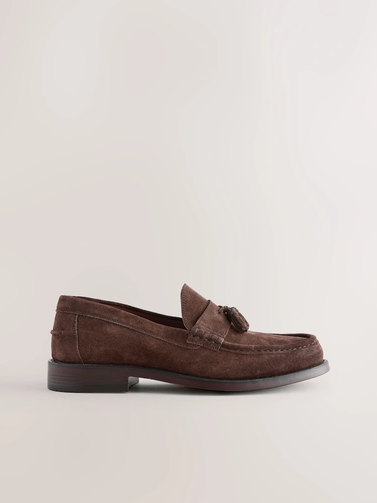 Brown Suede Classic Tassel Loafers image 2