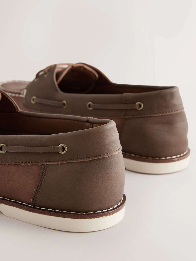 Tan Brown Coastal Boat Shoes image 6