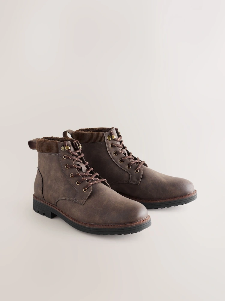 Borg Lined Cord Trim Boots image 5