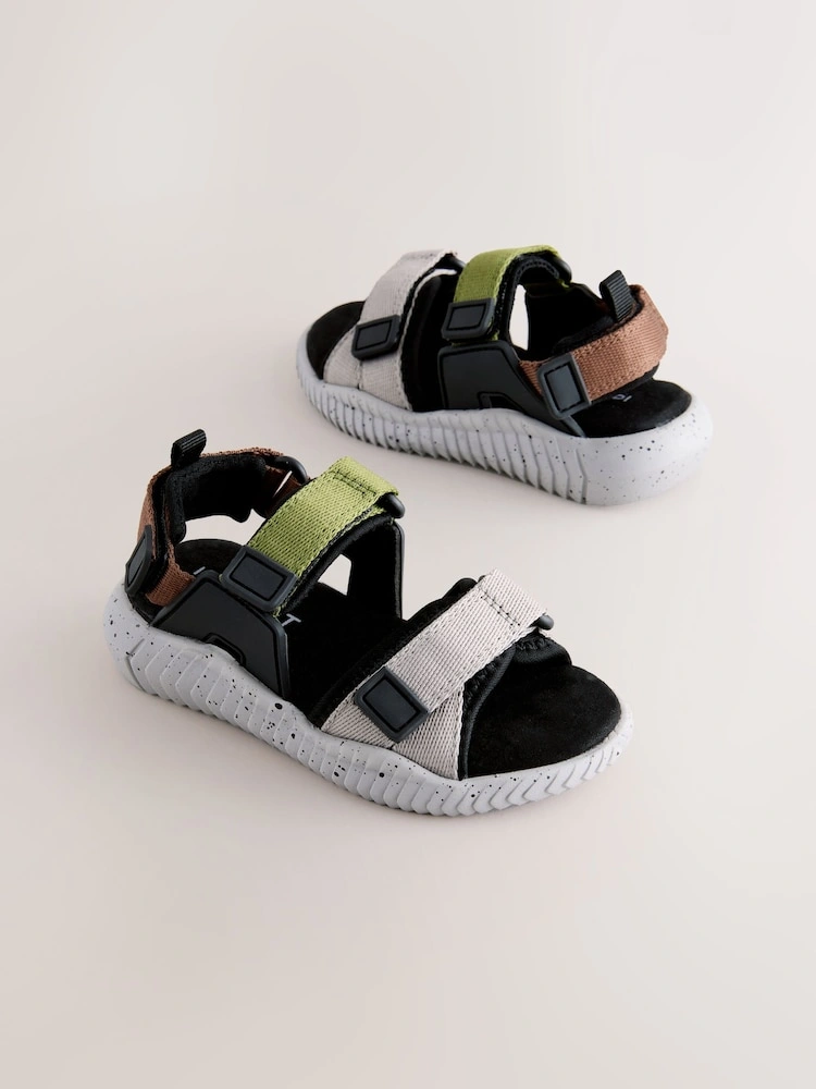 Grey & Black Utility Trekker Walking Sandals