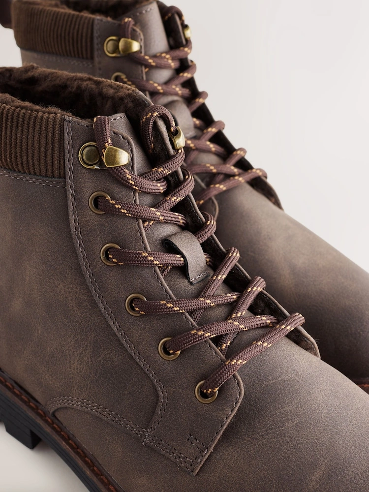 Borg Lined Cord Trim Boots image 7